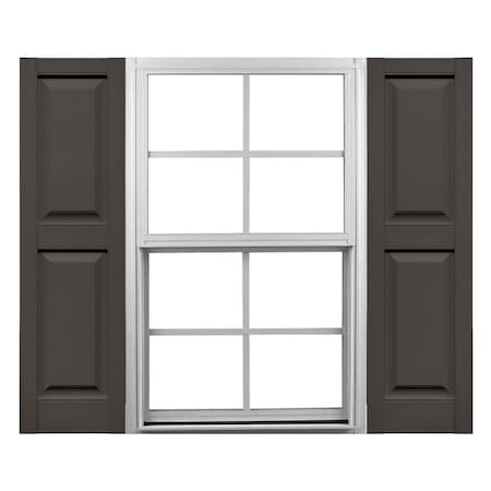 Ekena Millwork Mid-America Vinyl, Standard Size Williamsburg Double Panel Shutters, 21451018, PR 00021451018